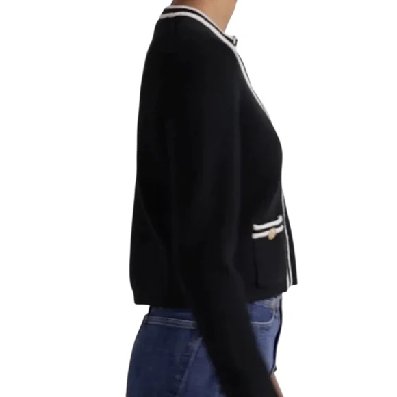 J. Crew Emilie Sweater Lady Jacket With Contrast Trim - Picture 3 of 16